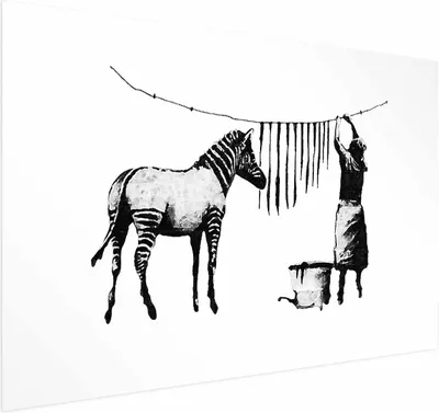 Immagine prodotto di Poster di Banksy: Lavanderia 30x21 cm non incorniciato con margine
