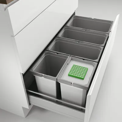 Produktbild von Naber Cox® Box 275 S/1000-5 Abfallsammler für vorhandene Auszüge, hellgrau