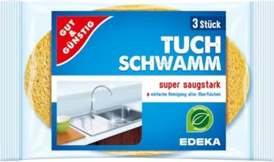 Produktbild von Gut & Günstig Tuchschwamm oval 3ST