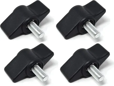 Produktbild von 4 x Flügelschraube Kunststoff Gewinde Stahl M5 x 10 mm