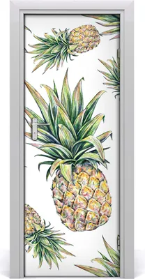 Produktbild von Tulup Türaufkleber 75x205 cm Dekorative Aufkleber Selbstklebend Wasserdichte Tapete Abnehmbar Schlafzimmer Wohnzimmer Wohnkultur - Ananas