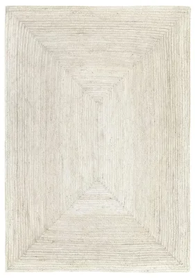 Juteteppich Half Wit handgewebt 230x160 cm Naturfaser