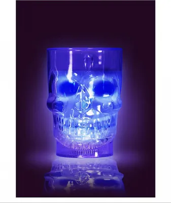 Produktbild von LED Totenschädelkrug 700 ml mit Leuchteffekt für Halloween
