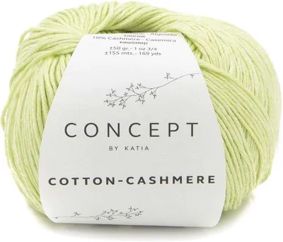 Image de Katia Coton Cashmere 76 Pistachio - Fil à tricoter