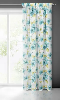 Obrázok produktu pre Záclona 140x270 Sofia biela modrá pripravená na nalepenie Eurofirany