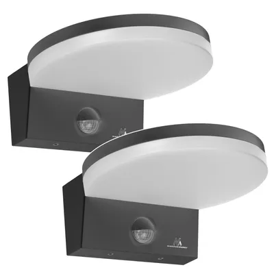 Image de 2 lampes LED Maclean avec détecteur de mouvement.
Détecteur de mouvement PIR.
Couleur : Gris.
15 W.
Indice de protection IP65.
1560 lm.
Température de couleur : Blanc neutre (4000 K).
Référence : MCE344 GR