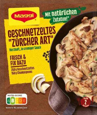 Produktbild von Maggi Fix Geschnetzeltes Züricher Art