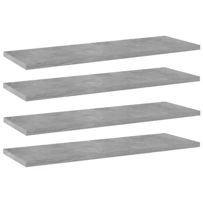 Produktbild von Bücherregal-Bretter 4 Stk. Betongrau 60x20x1,5 cm Holzwerkstoff