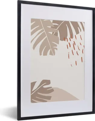 Produktbild von MuchoWow® Gerahmtes Poster Sommer - Tropisch - Blatt 30x40 cm - Poster mit Schwarzem Bilderrahmen Wandposter Rahmen Foto Bilder - Wandposter Schlafzimmer