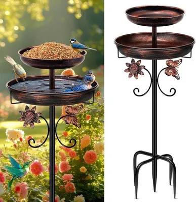 Produktbild von Famanu Vogelbad 2-in-1 - Antik Bronze, Winterbeständig