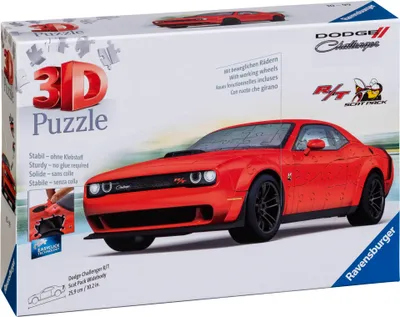 Zdjęcie produktu dla Puzzle 3D Ravensburger Dodge Challenger R/T Scat Pack Widebody
