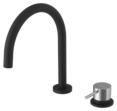 Produktbild von Sapho ULTRASAN 2-Loch Waschtischarmatur, Schwarz matt/Chrom