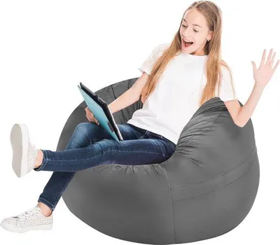 Produktbild von Famanu Sitzsack mit waschbarem Mikrofaserbezug - Grau