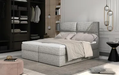 Obrázek produktu pro Kontinentální postel s úložným prostorem 180x200 ARLUNE - popelavá