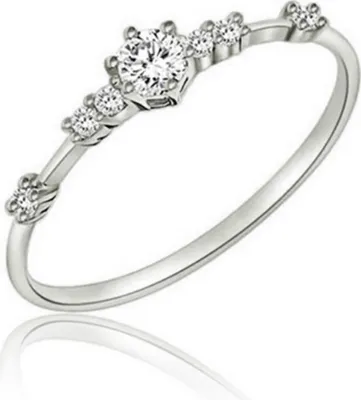 Produktbild von Frauen Mode Überzug Strass Intarsien Finger Ring Party Schmuck Hochzeit Geschenk-Silber,US 5