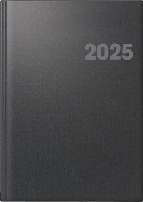 Buchkalender 2025, A4, 144 Seiten, Stoffeinband, vulkaanschwarz