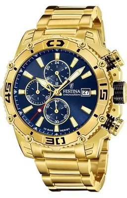Produktbild von Festina Herren Armbanduhr Prestige F20492/2 Chronograph Edelstahl gelbgold IP