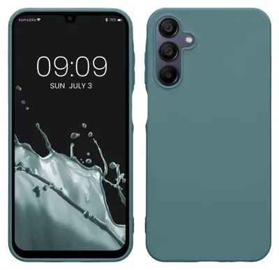Produktbild von kwmobile Handyhülle für Samsung Galaxy A15 5G Hülle - TPU Case - Kabelloses Laden - Schutzhülle Cover in Arctic Night