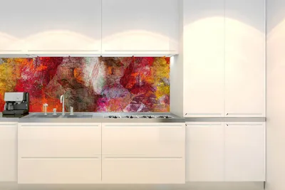 Produktbild von Küchenrückwand Folie Selbstklebend ABSTRAKTE BUNTE TEXTUR 180 x 60 cm - Klebefolie - Dekofolie