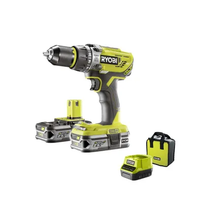 Produktbild von Ryobi R18PD3-0 Bohrschrauber-Schlagbatterie 18V 50Nm Kit 2x2,5 Ah