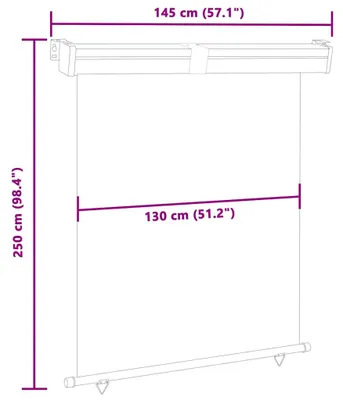 Produktbild von vidaXL Balkon-Seitenmarkise 145x250 cm Rot