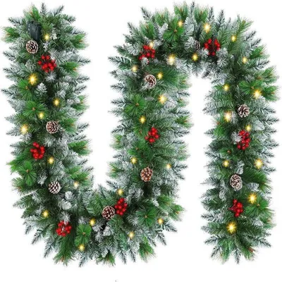 Produktbild von Weihnachtsgirlande 2.7M mit 30 LED, batteriebetrieben, Grün, PVC