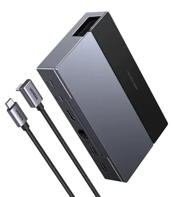 Produktbild von Ugreen CM800 6-IN-1 USB-C DOCKING STATION, Andocken, 100 W, Grau
