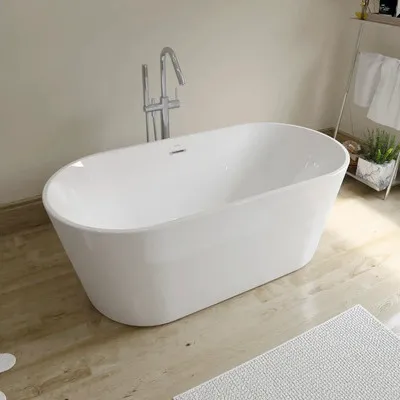 Produktbild von Jungborn Freistehende Badewanne ONE 80 x 170 cm weiß glänzend