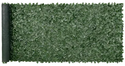 Produktbild von VEVOR Sichtschutzzaun aus Efeu, 1500 x 4010 mm, Sichtschutz, Efeuzaun mit Netzgeweberückseite und verstärkter Verbindung, künstliche Hecken mit Weinblättern als Dekoration für Garten, Hof, Balkon