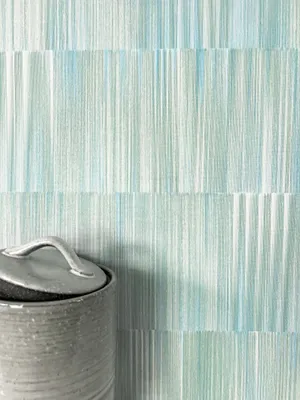 Produktbild von NEWROOM Tapete Grün Vliestapete Muster - Mustertapete Modern Mint Grau Linien Verlauf Retro Geometrisch Streifen