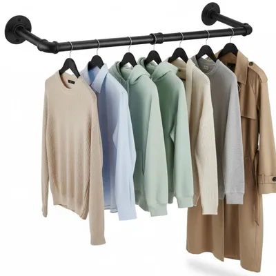 Image de Solidchoice - Barre de suspension murale pour vêtements, 90 cm