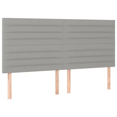 Produktbild von Kopfteil Hellgrau 180 x 5 x 118/128 cm Stoff