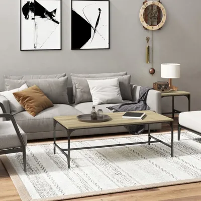 Produktbild von "2026 Promotion" Couchtisch Wohnzimmer - Kaffeetisch - Sonoma-Eiche 100x50x35 cm Holzwerkstoff - Sofatisch CC28535