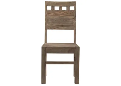 Produktbild von MASSIVMOEBEL24 Stuhl Sheesham 45x45x100 grau geölt NATURE GREY #120