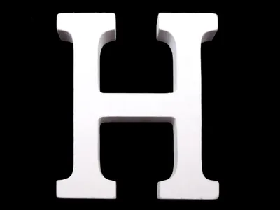 3D Holzbuchstabe H 8cm