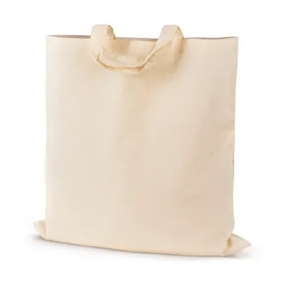 Zdjęcie produktu dla Torba bawełniana bio 38×42 cm – ekologiczna, wytrzymała torba na zakupy wielokrotnego użytku do miasta i na co dzień