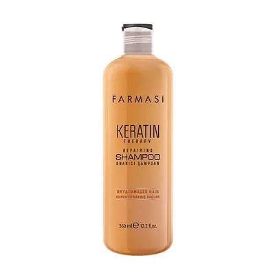 Produktbild von KBruShop Farmasi Keratin Shampoo 360 ml – Regeneration und Glanz für trockenes & strapaziertes Haar