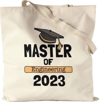 Produktbild von Master of Engineering 2023 Jutebeutel Stoffbeutel Canvas Studium Absolvent Abschluss Geschenk Masterabschluss Uni