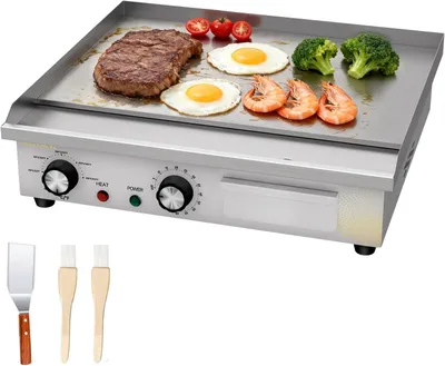 Produktbild von Elektrische Grillplatte, professionelle Gastro-Grillplatte mit 45 cm Grillfläche, Tischgrill mit Timer