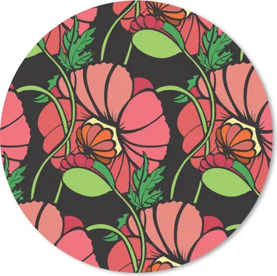 Produktbild von MuchoWow® Mauspad Mousepad Blumen - Natur - Rosa - Muster 50x50 cm - Mousepads - Maus Mat - Pad - Mausunterlage - Vinyl