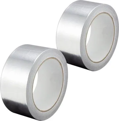 Produktbild von Isolatieband - Aluminiumband 48 mm x 25 m - Selbstklebend - Klimaanlagereparatur - Dichtungsrohre - Rohre - 2 Röhren