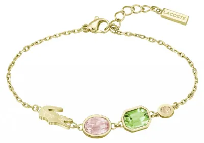 Image de Bracelet plaqué or avec cristaux colorés, modèle Deva 2040606