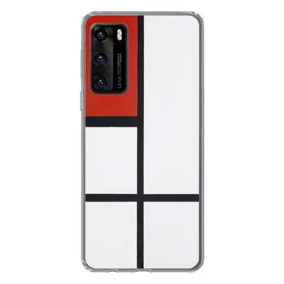 Produktbild von MuchoWow® Handyhülle Schutzhülle Hülle für Huawei P40 Komposition - Piet Mondrian Silikon Softcase Handy Hülle - Handytasche