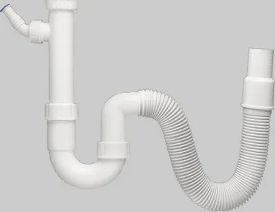 Immagine prodotto di Haas Spülen-Röhrensiphon 1 1/2" mit Flexi-Schlauch und Geräteanschluss