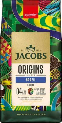 Produktbild von Jacobs Origins Kaffee ganze Bohnen Brazil lieblich-nussig 1000g