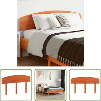 Produktbild von The Living Store Kopfteil Wachsbraun 120 cm Massivholz Kiefer
