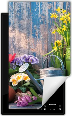 Produktbild von DarHaus Herdabdeckplatte 1 teilig 30x52 cm Anti Rutsch Matte Aufrollbar, Garten - Holz