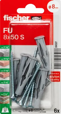 Produktbild von fischer Universaldübel FU 8x50 S K (6) 5 Stk