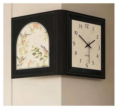 Zdjęcie produktu dla Zegar ścienny w stylu vintage - dwustronny i cichy, 12 cali