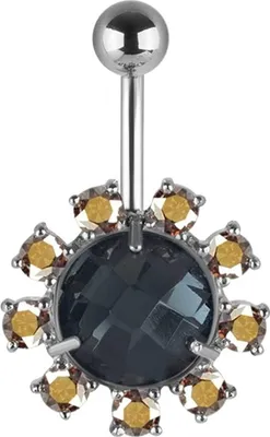 Produktbild von Karisma Bauchnabelpiercing Edelstahl mit Ktistall Elements Farbwahl - Farbe H:
